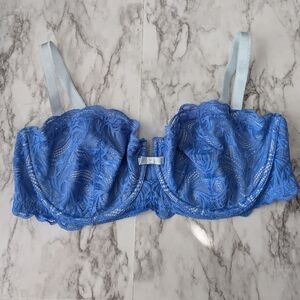 Adore Me Lace Underwire Bra size 42DD or 42E Elegant Blue Lace Bra